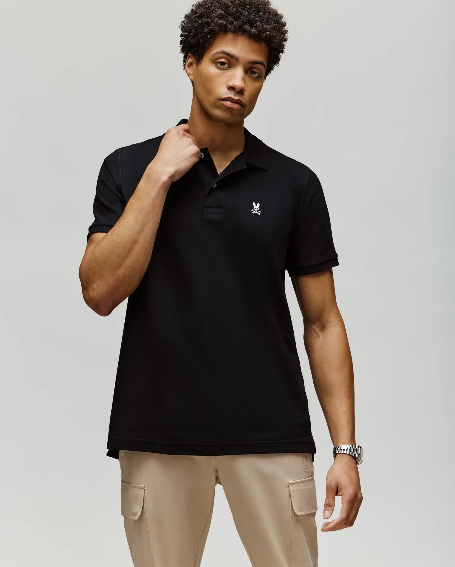 Polo classique homme noir