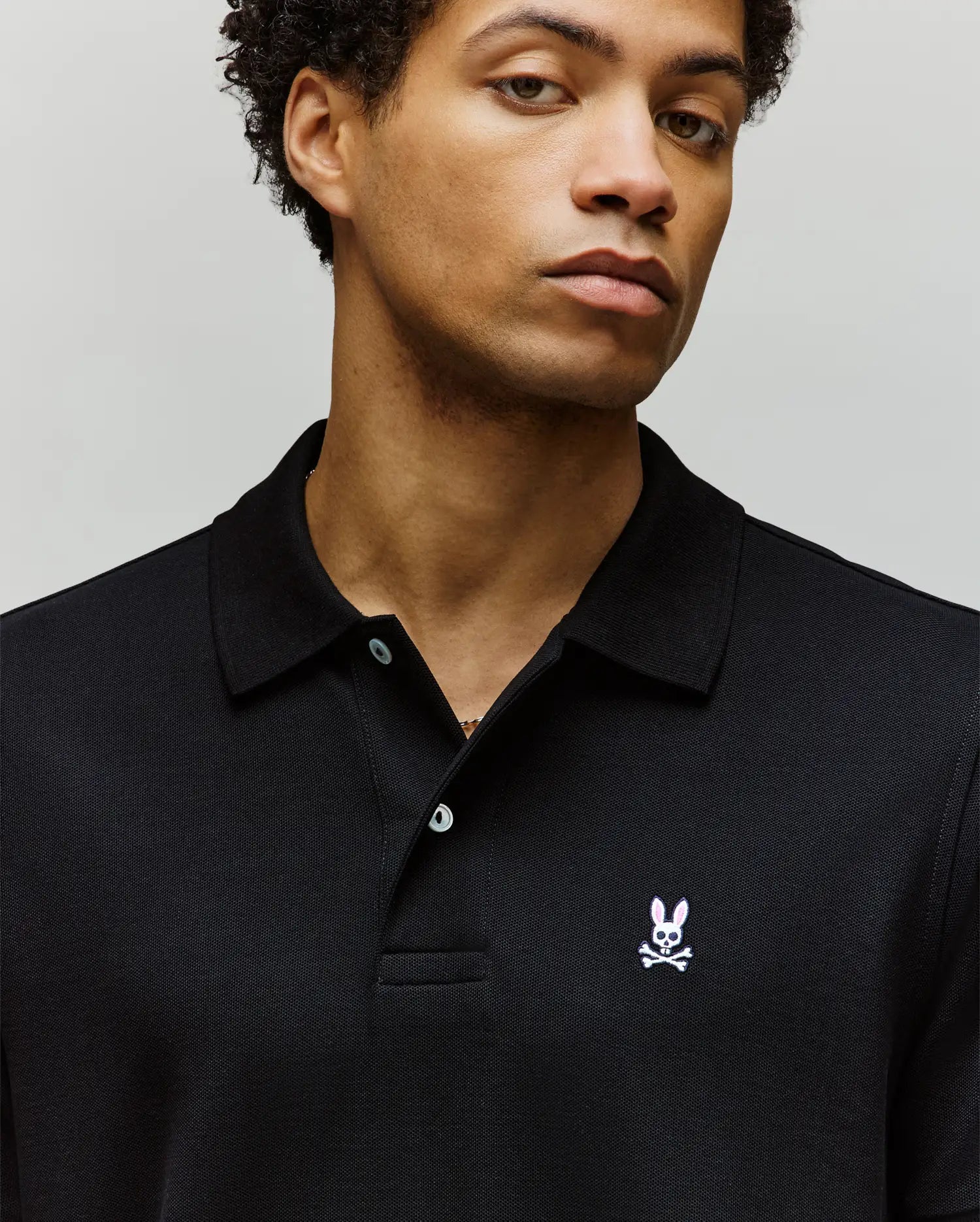 Polo classique homme noir