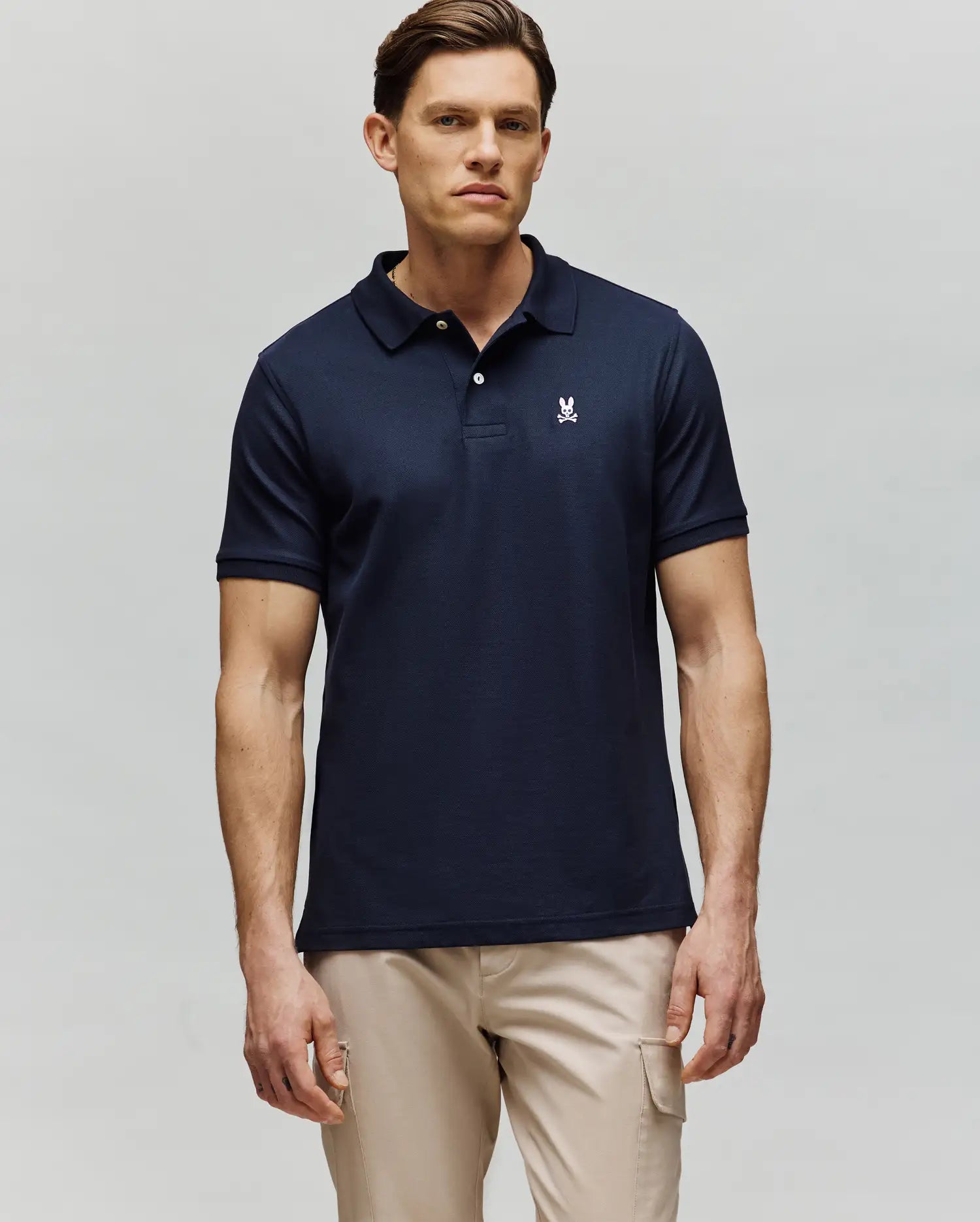 Polo en piqué classique marine