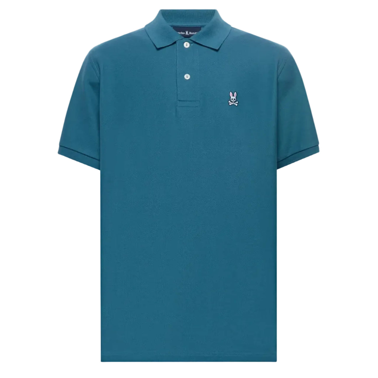 Polo en piqué classique bleu mallard