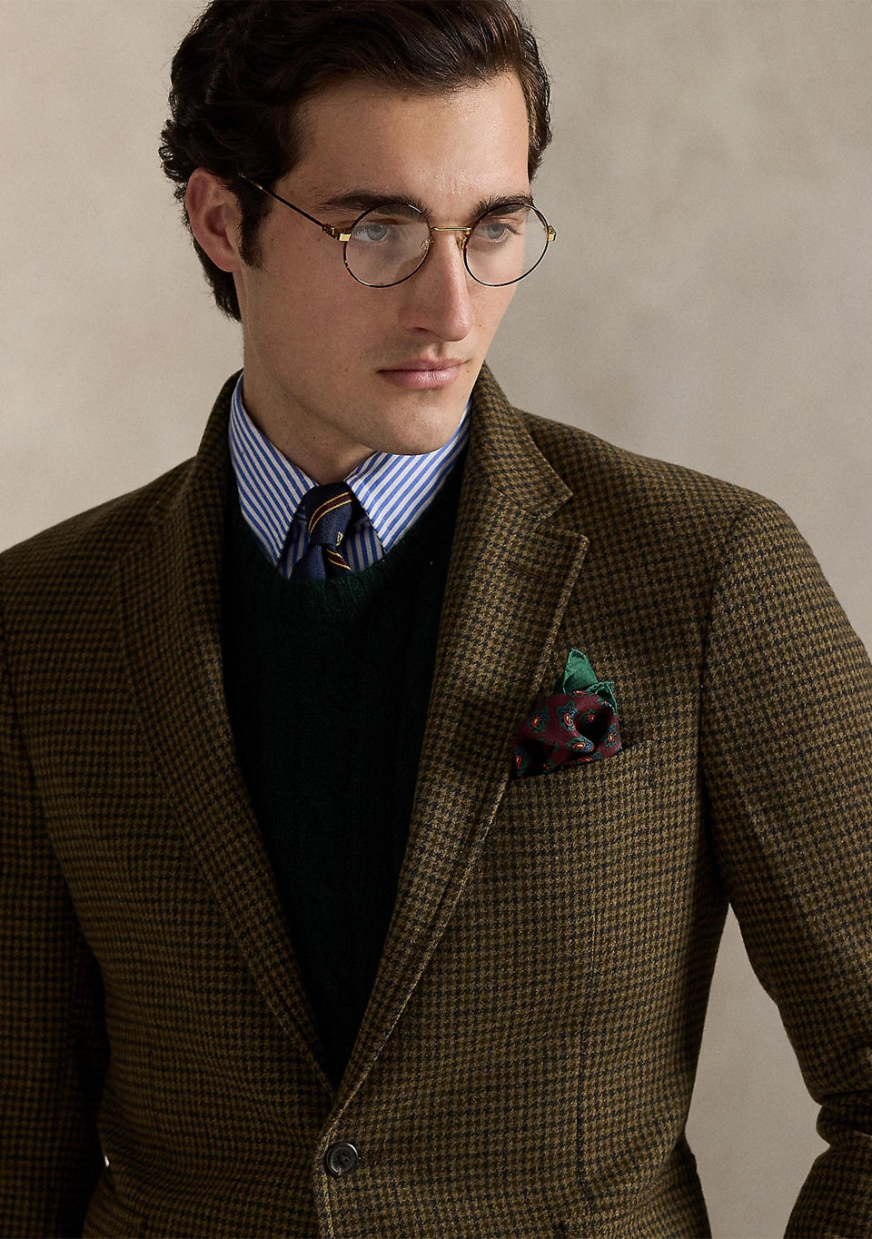 Veston en tweed de style Harvard Guncheck