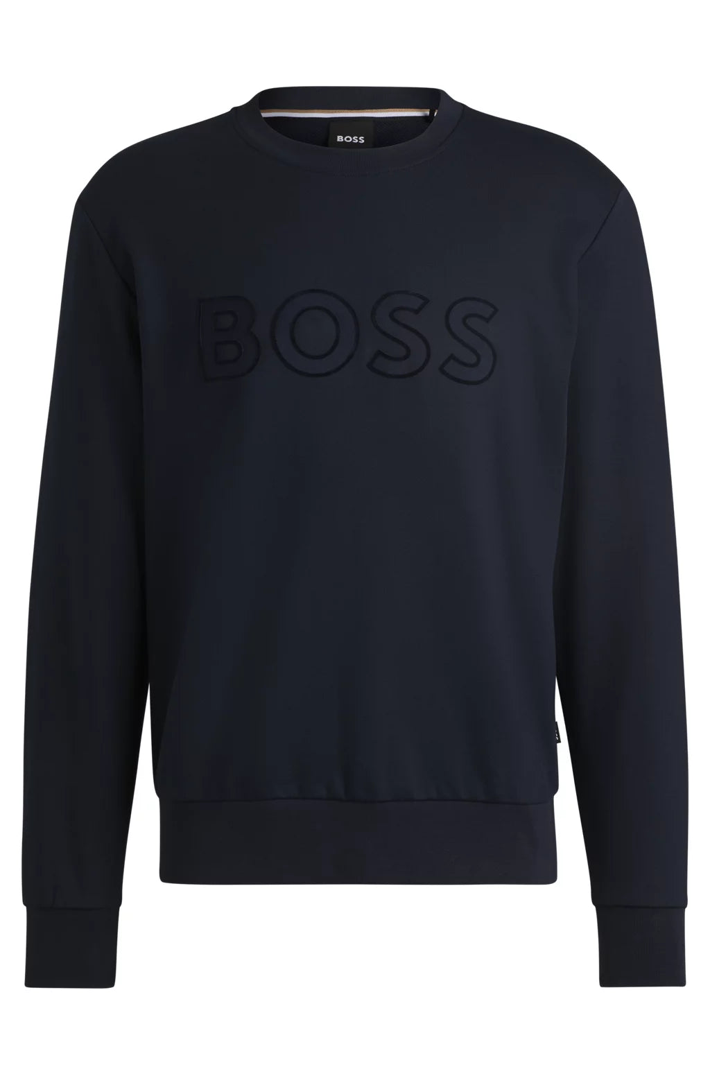 Pull Logo boss ton sur ton noir