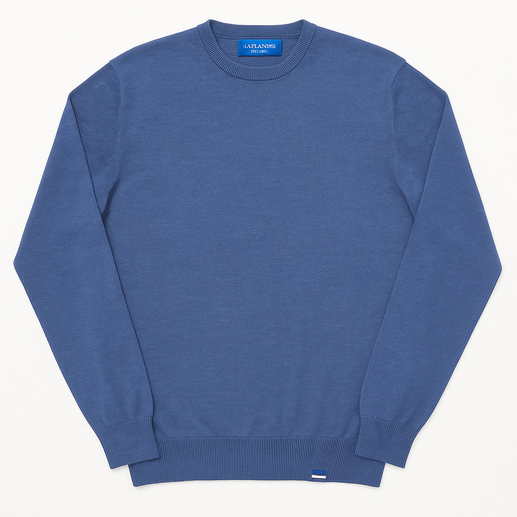 Pull Joseph en laine mérinos bleu