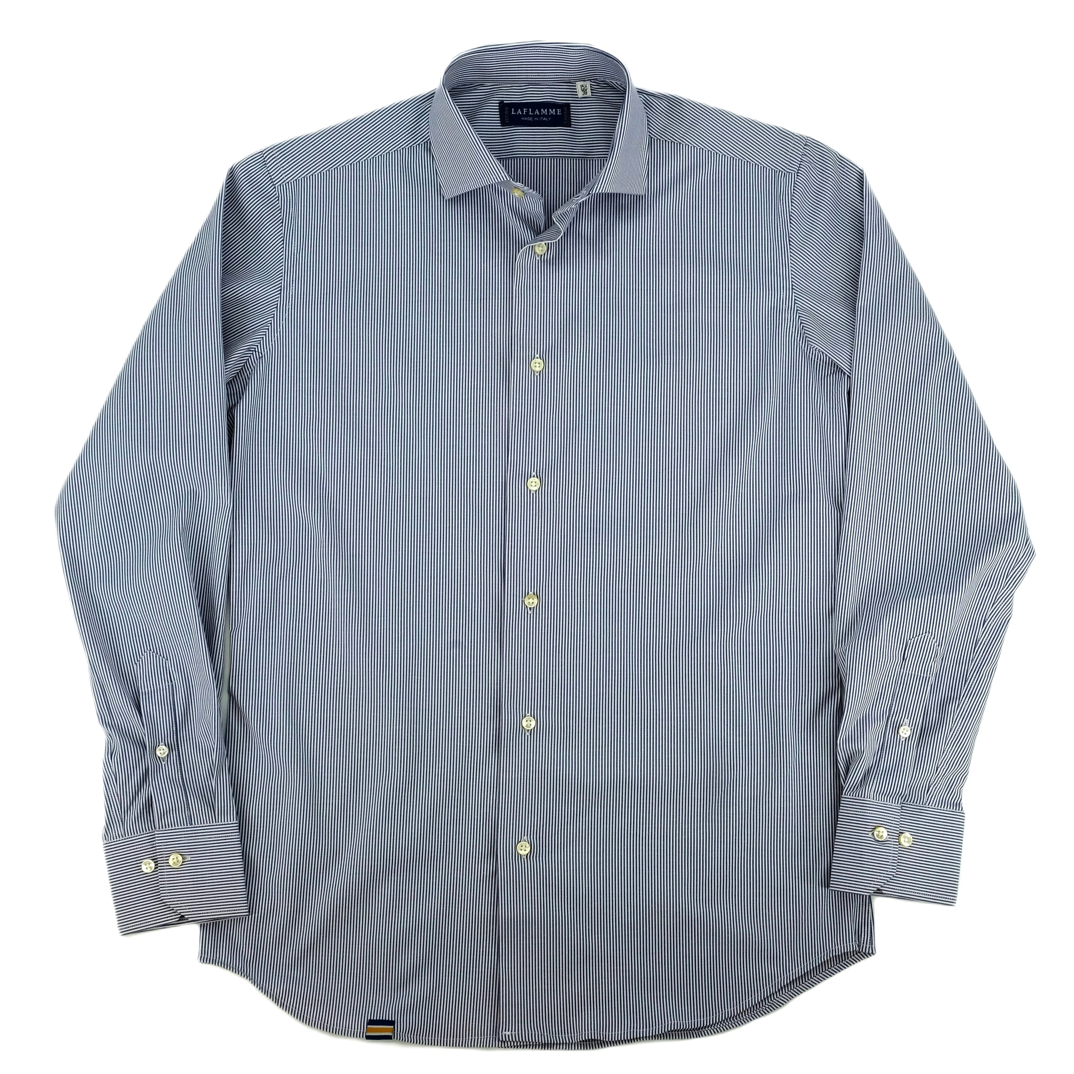 Chemise perennial lignée bleue fine