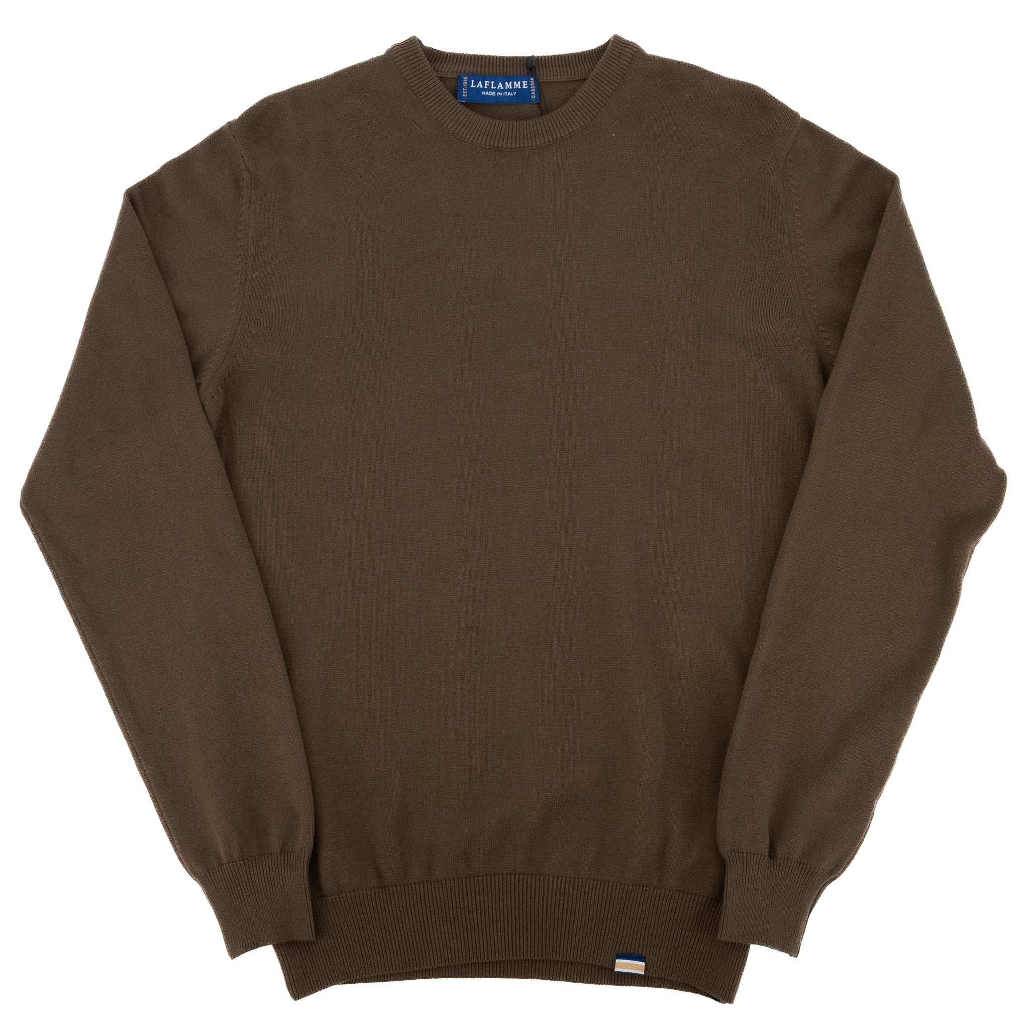 Pull James en coton et cachemire Tabac