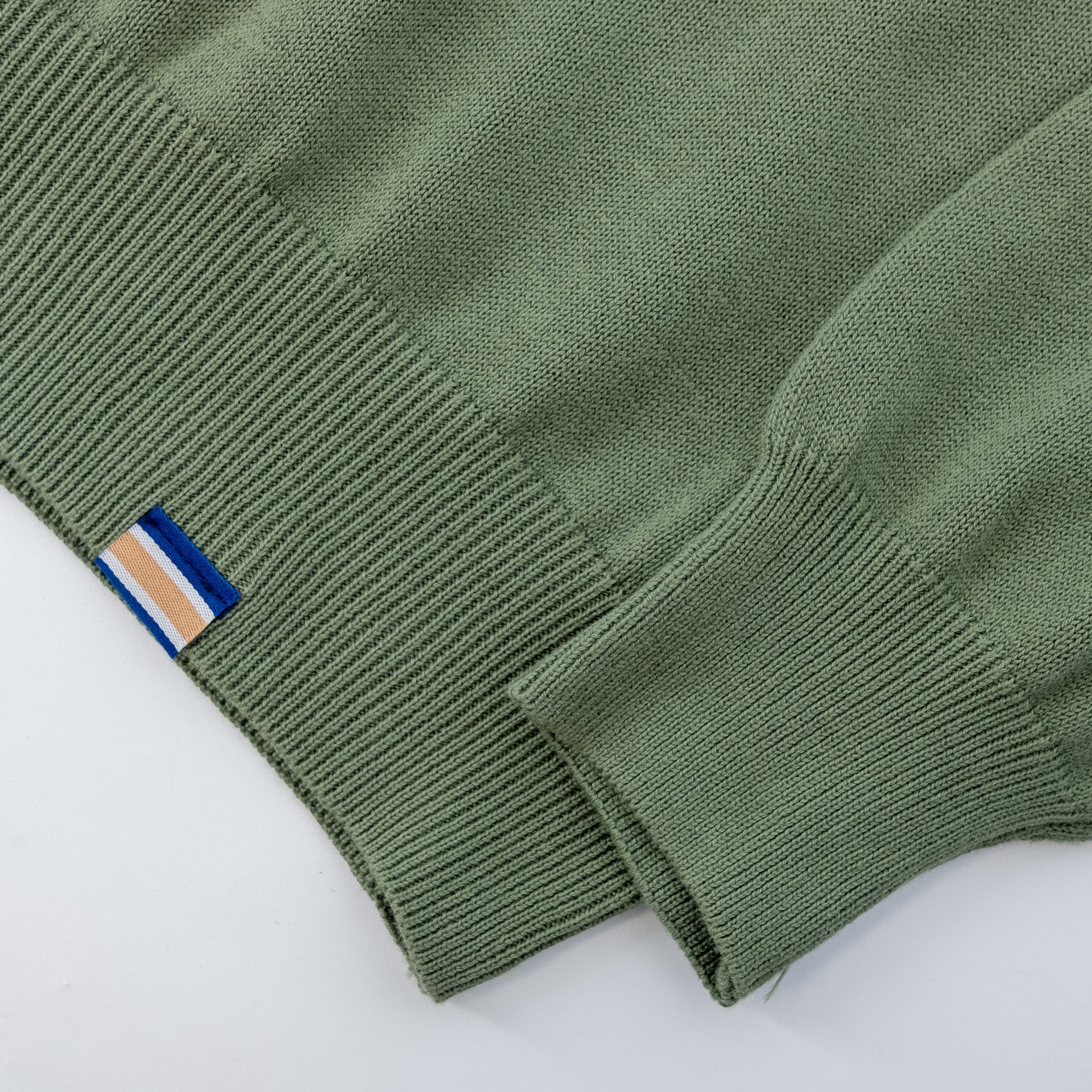 Polo Maurice en coton et cachemire vert