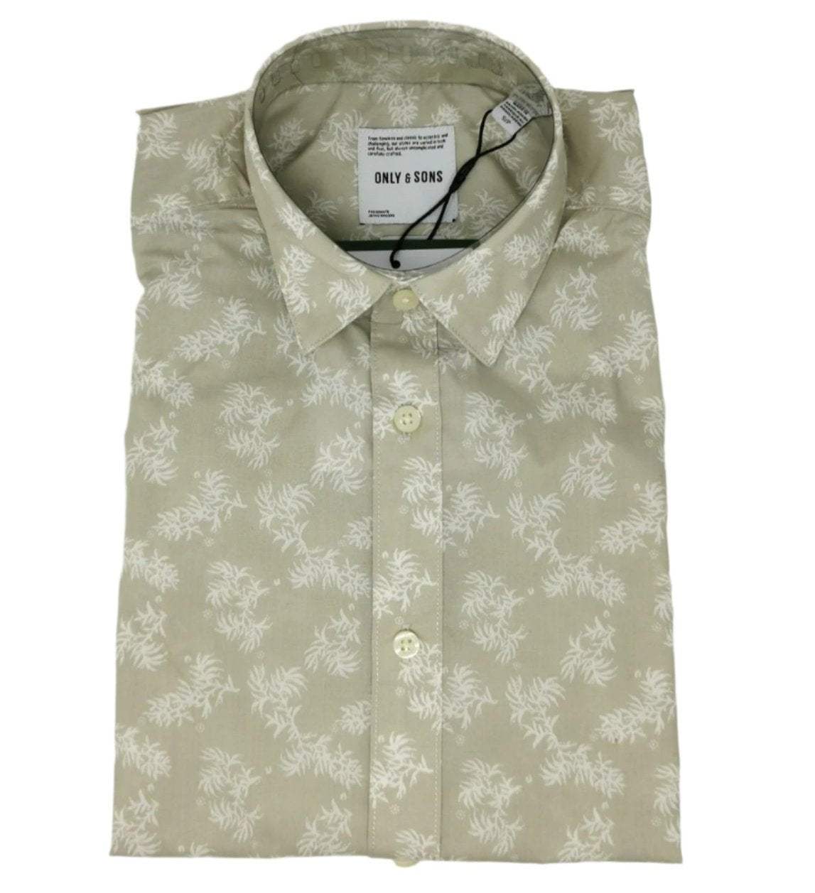 Chemise à motifs beige