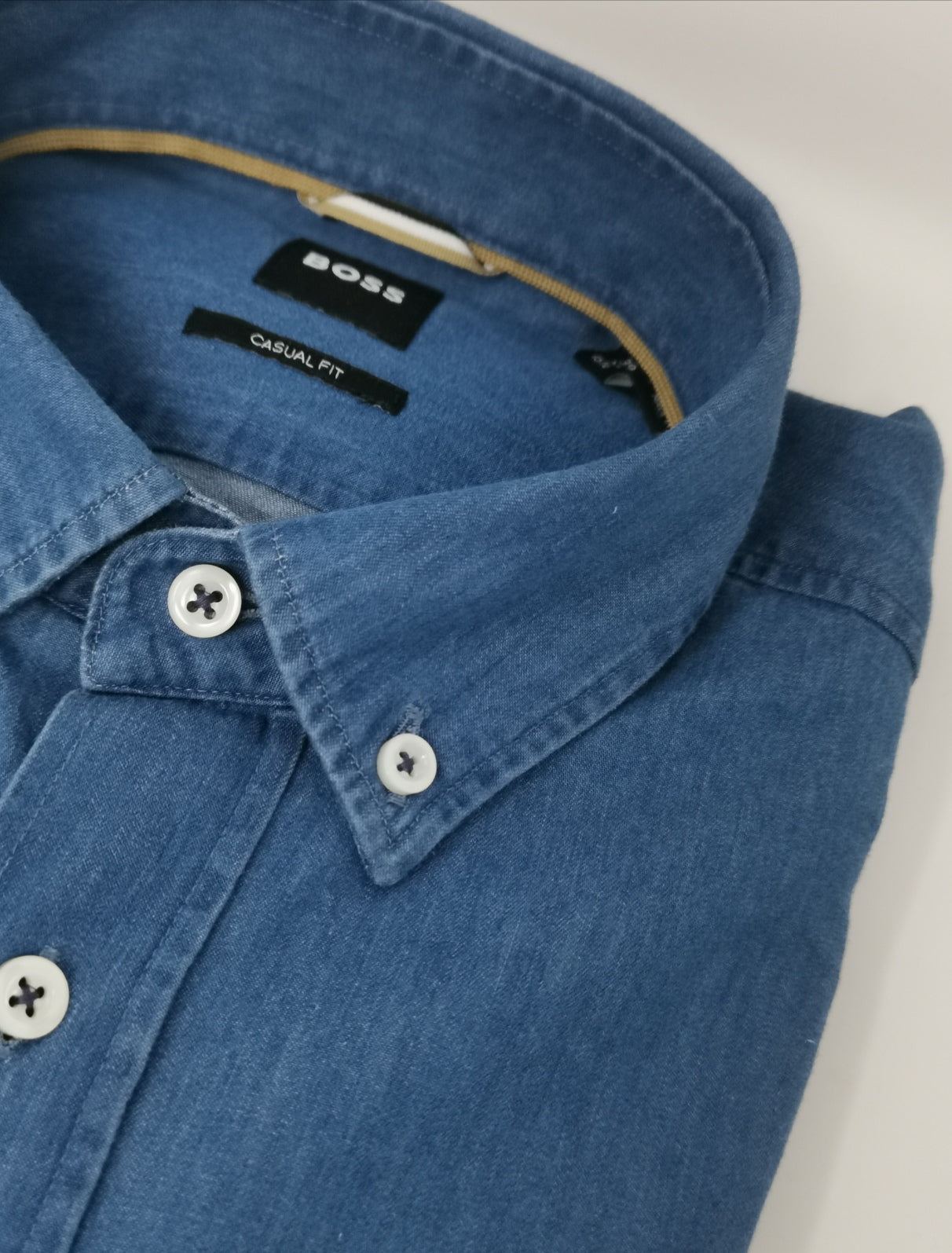 Chemise de denim avec logo Boss