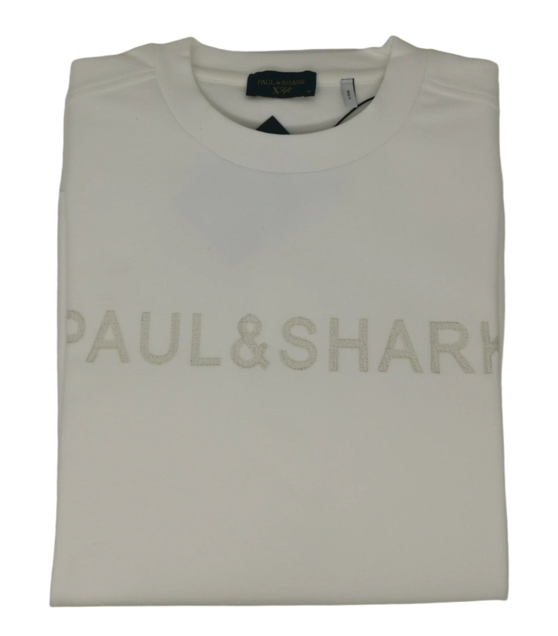 Pull de coton doux crème avec logo Paul & Shark