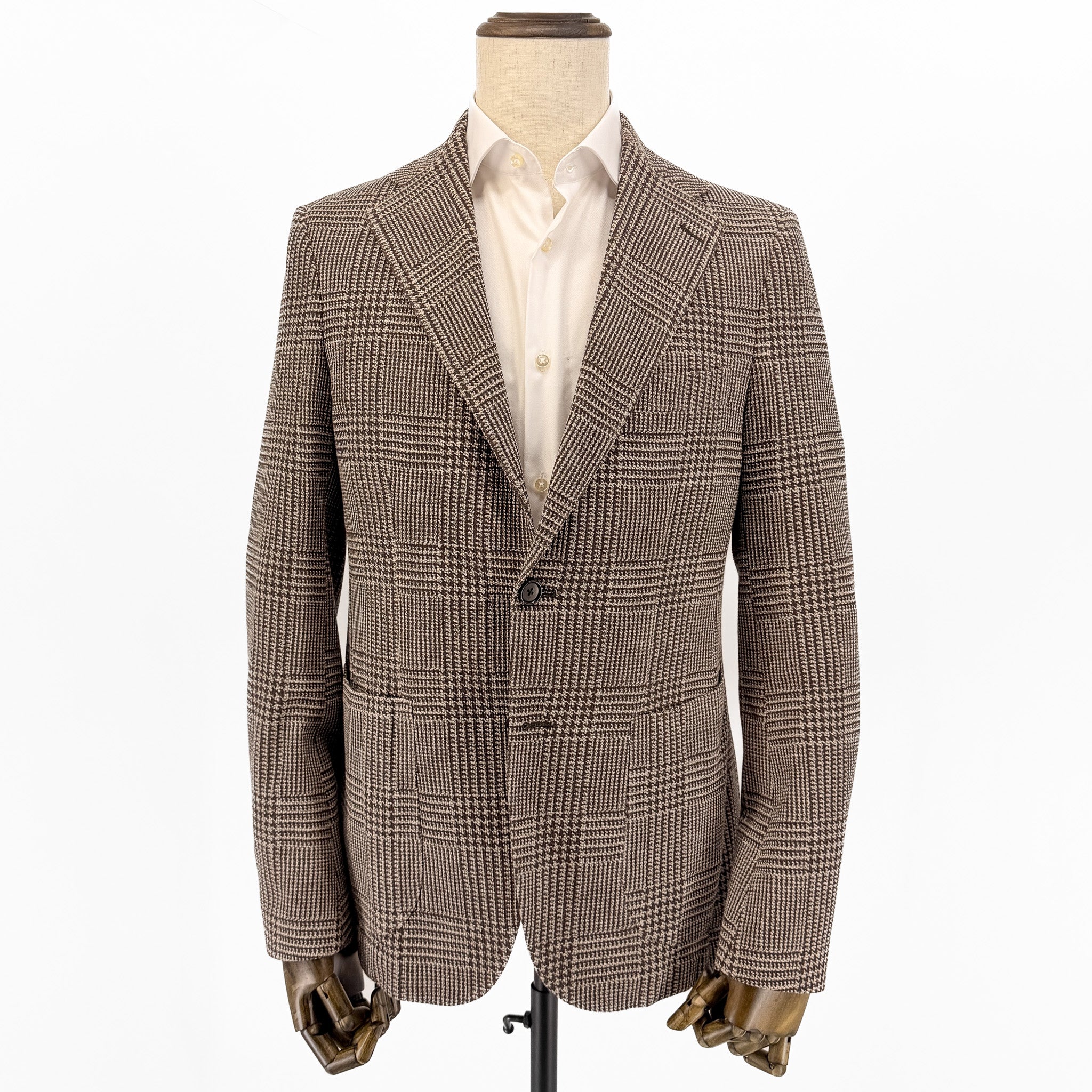Veston extensible Napoli "Viaggio" à carreaux brun