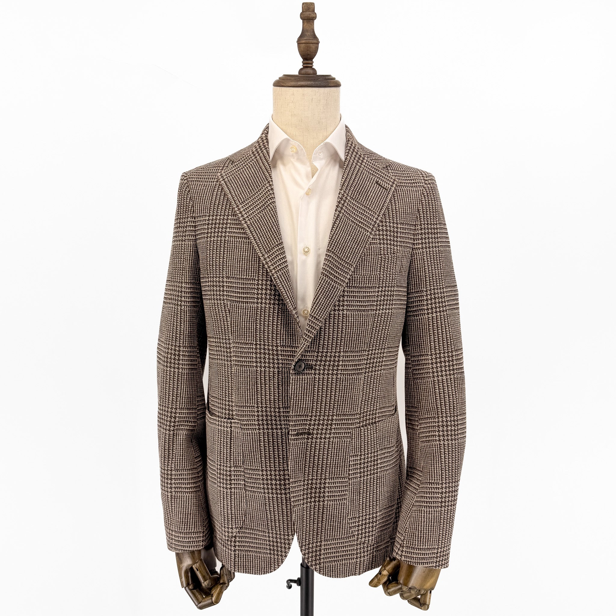 Veston extensible Napoli "Viaggio" à carreaux brun