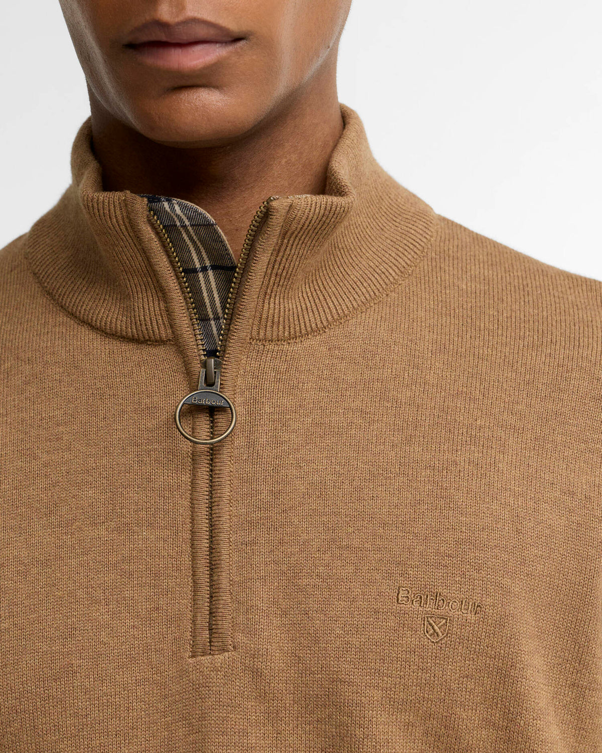 Pull en coton à demi-glissière