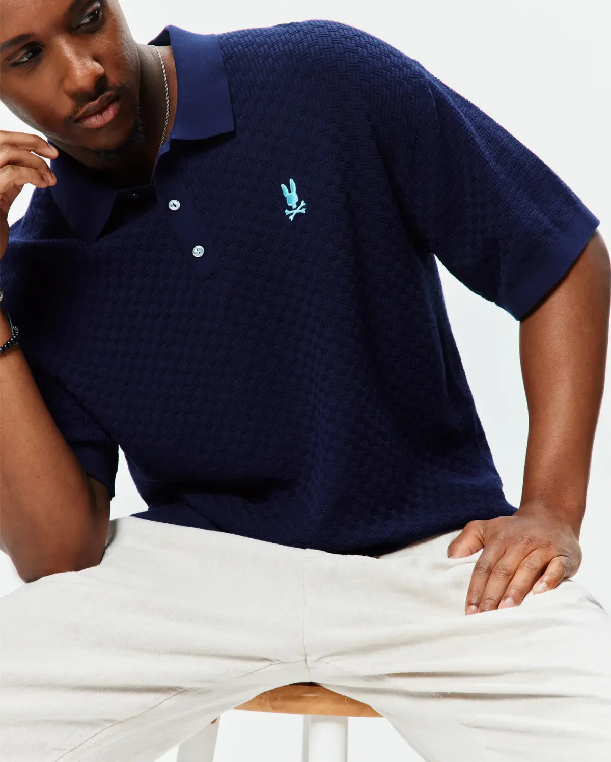 Polo de tricot Jacquard