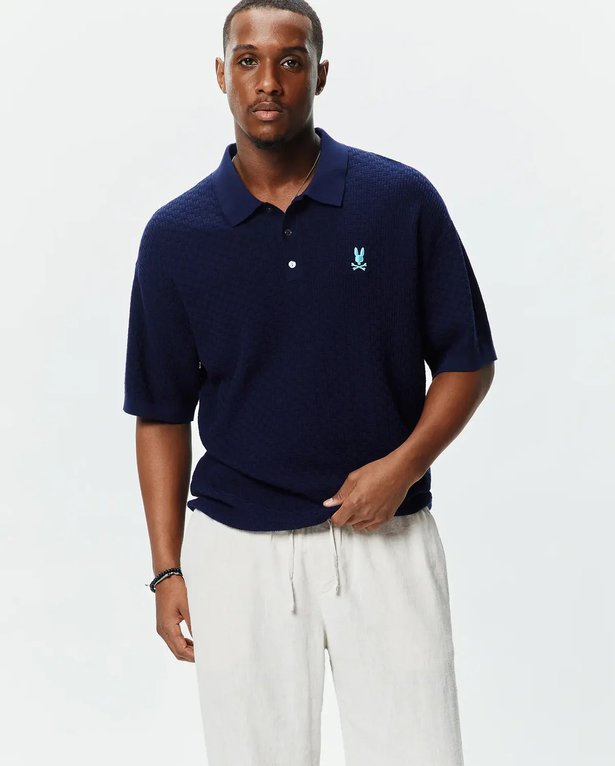 Polo de tricot Jacquard