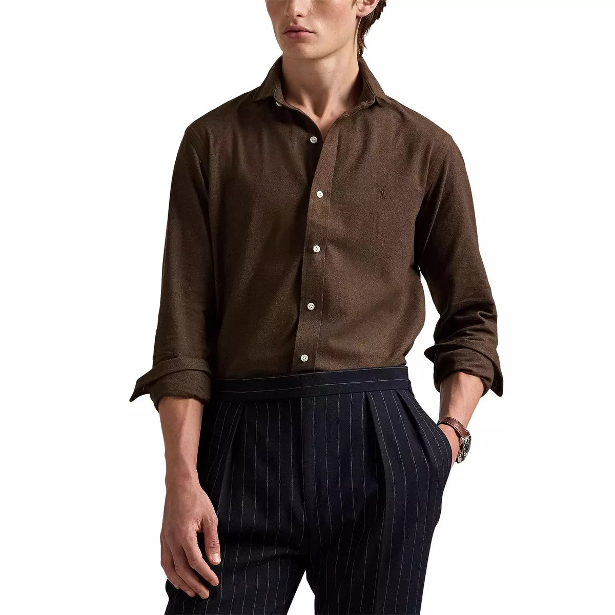 Chemise de flanelle brune