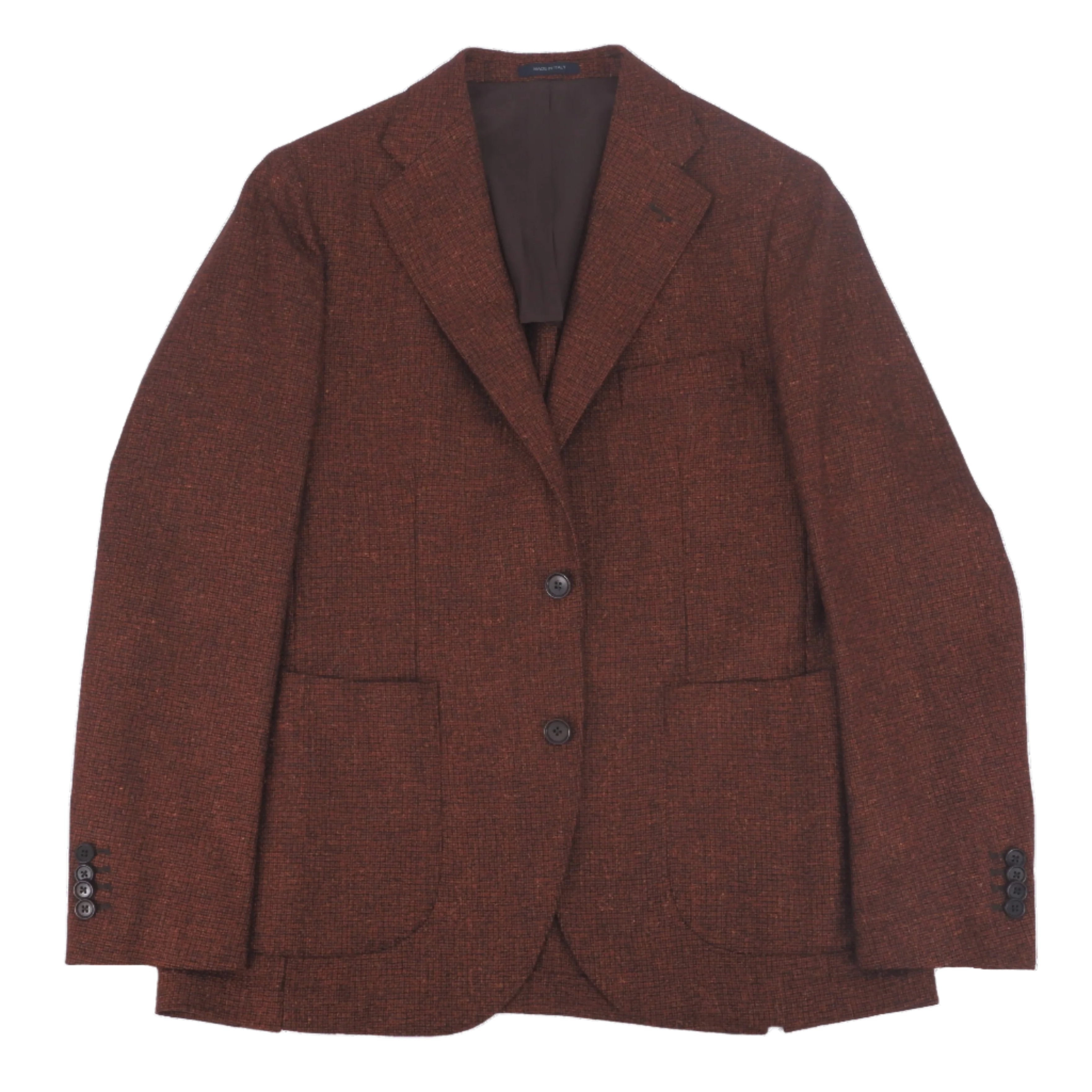 Veston Napoli en tweed orange brulé