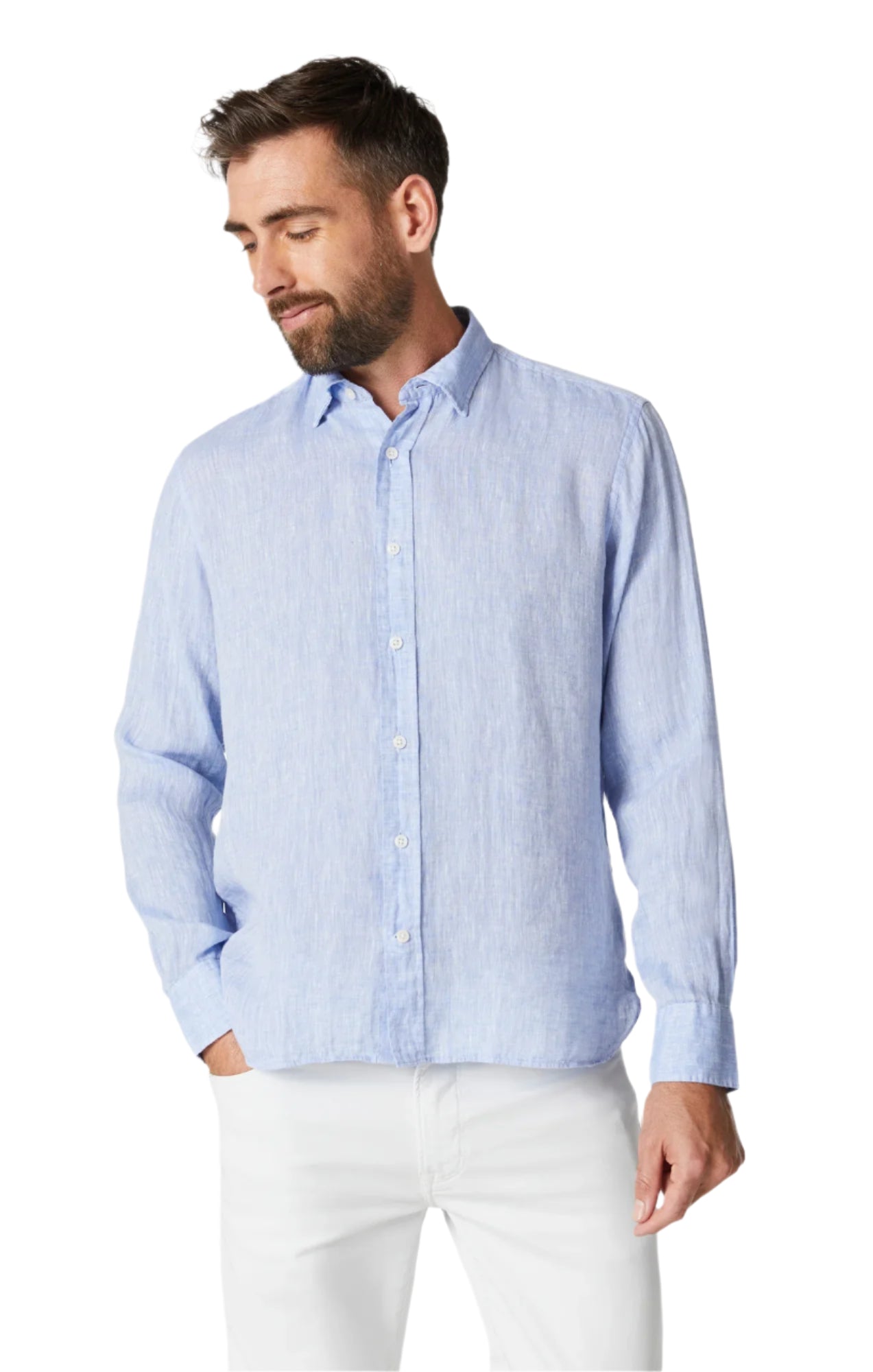 Chemise de lin bleu