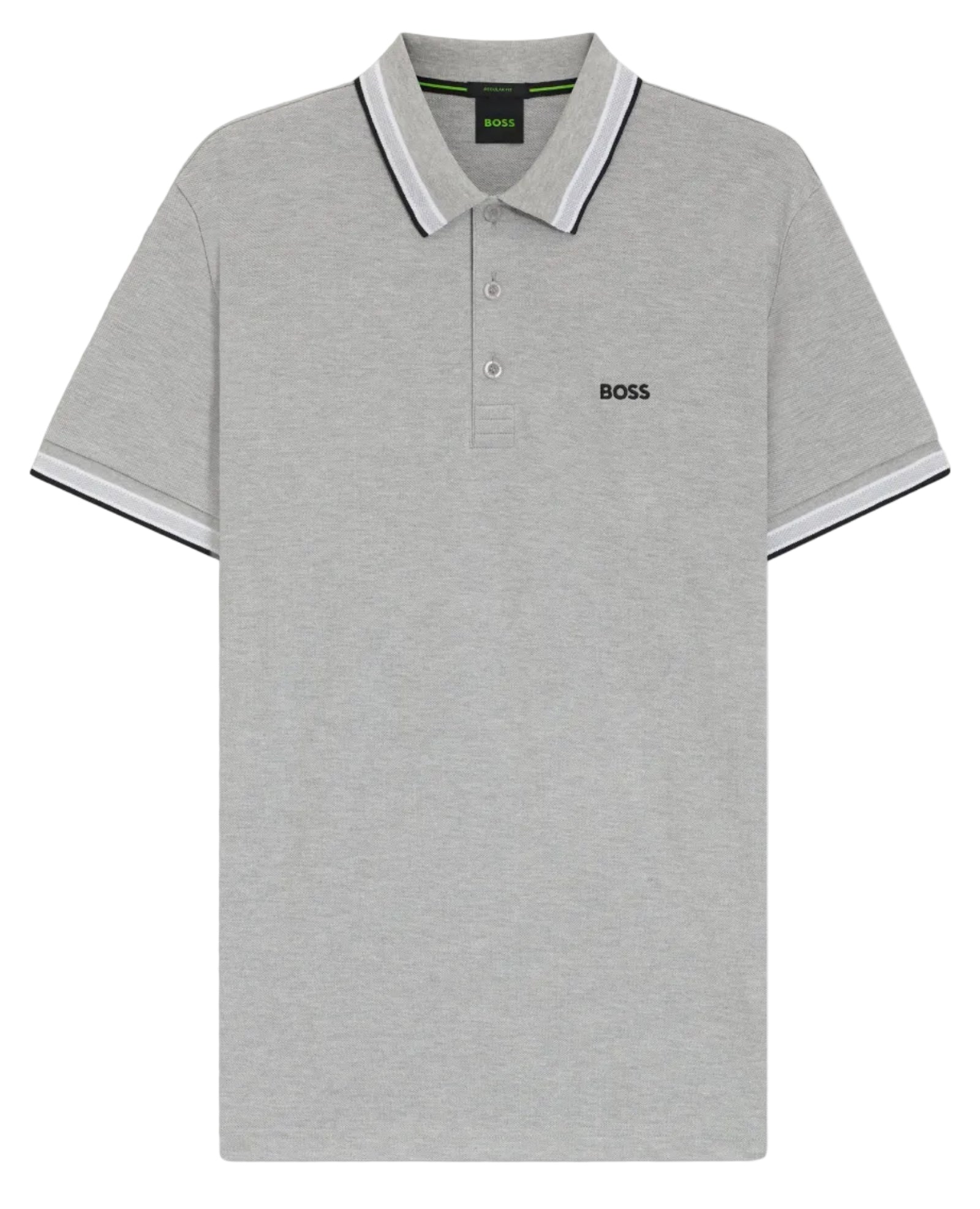 Polo col contrasté gris