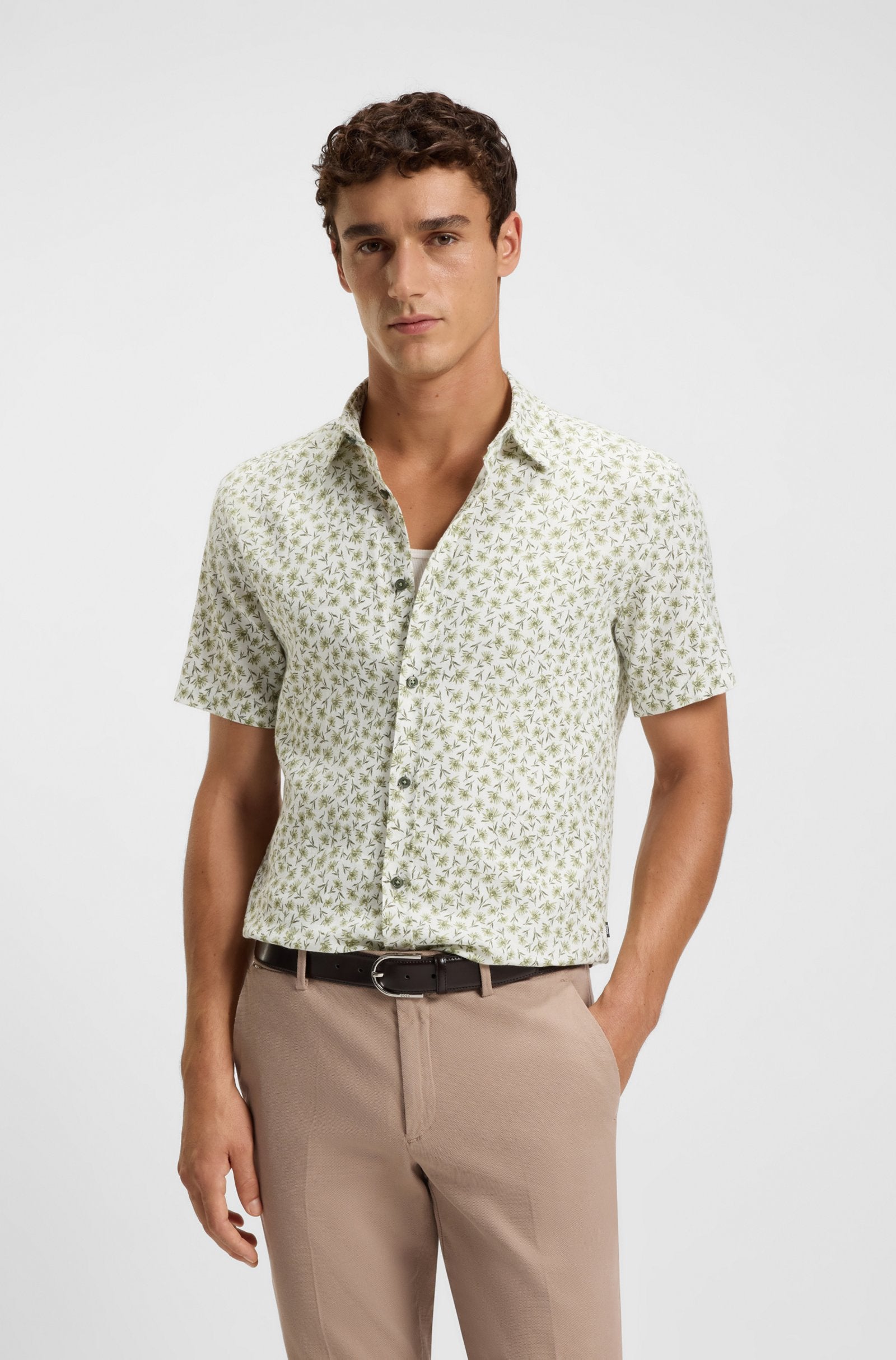 Chemise performante à manches courtes bleu