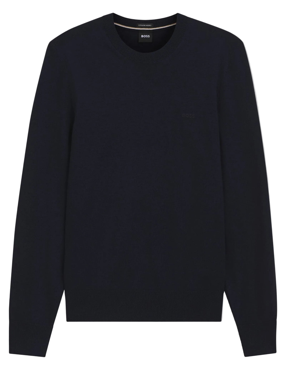 Pull de laine col rond marine