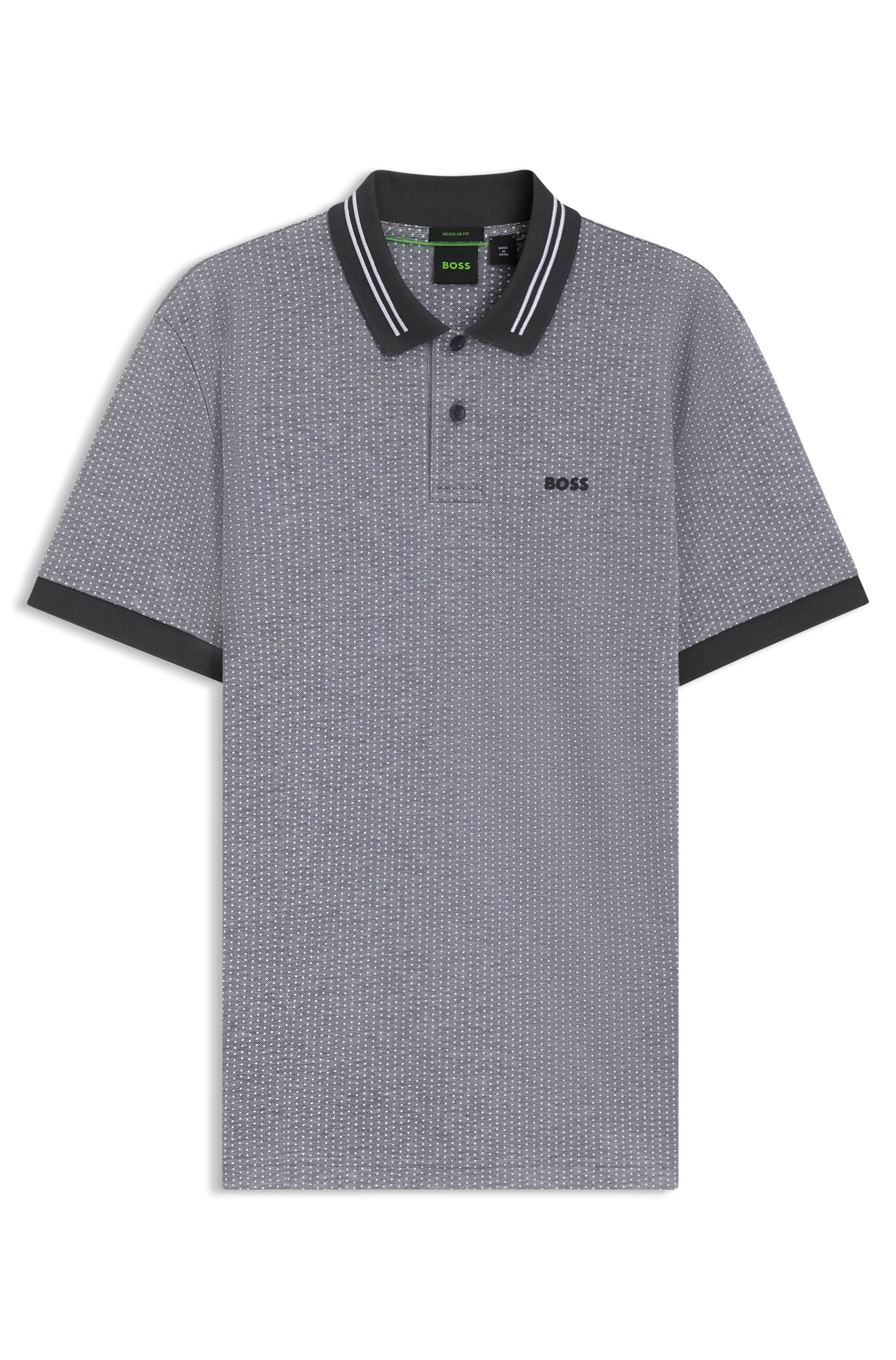 Polo texturé gris