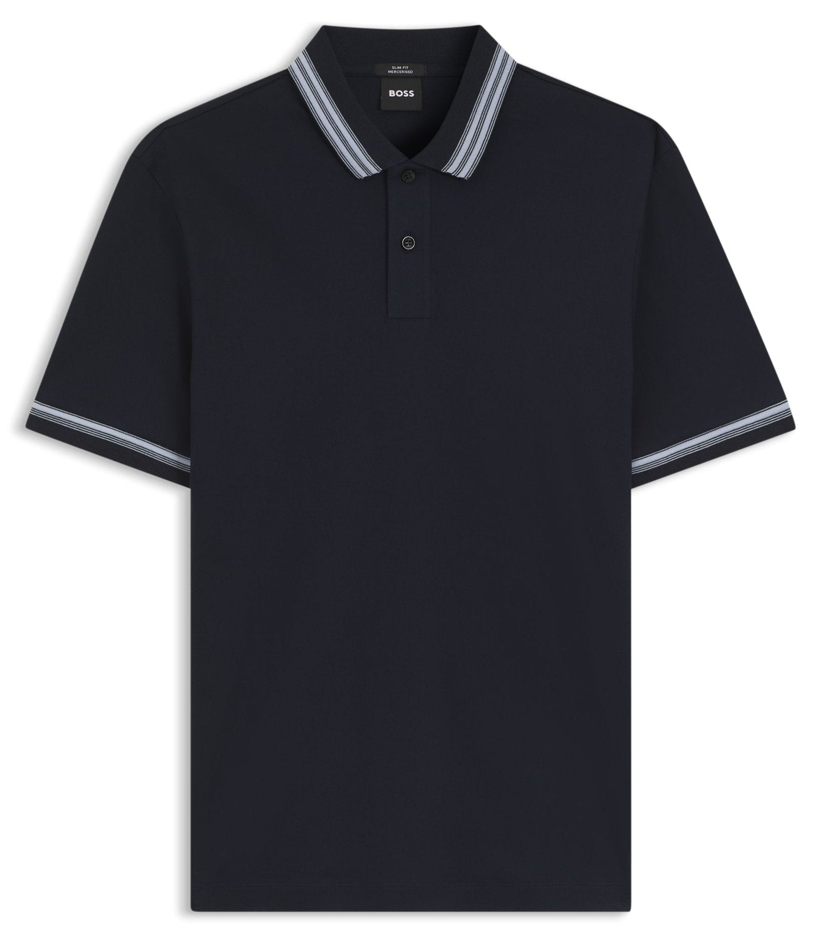 Polo slim fit en coton mercerisé avec col contrasté