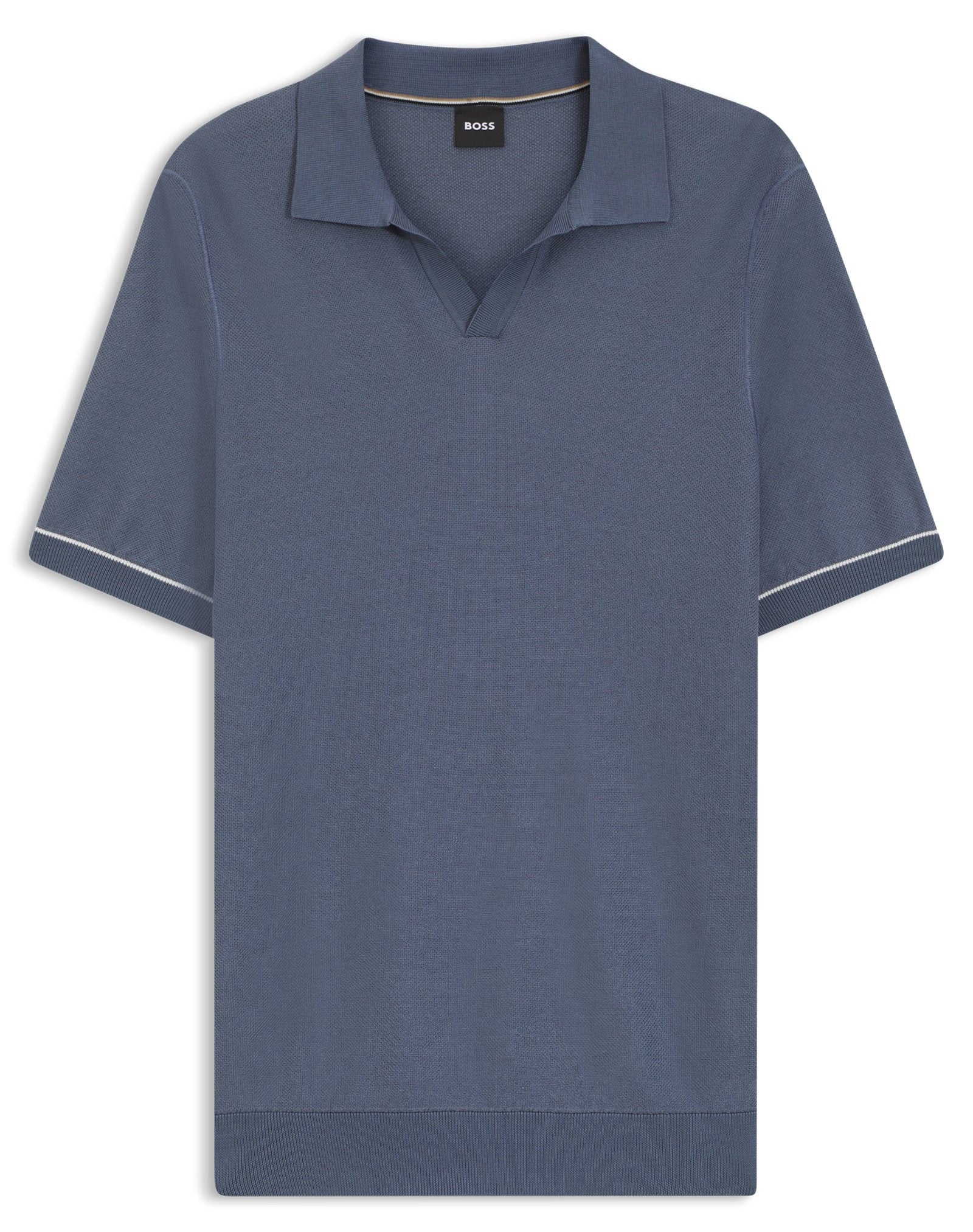 Polo de tricot col évasé