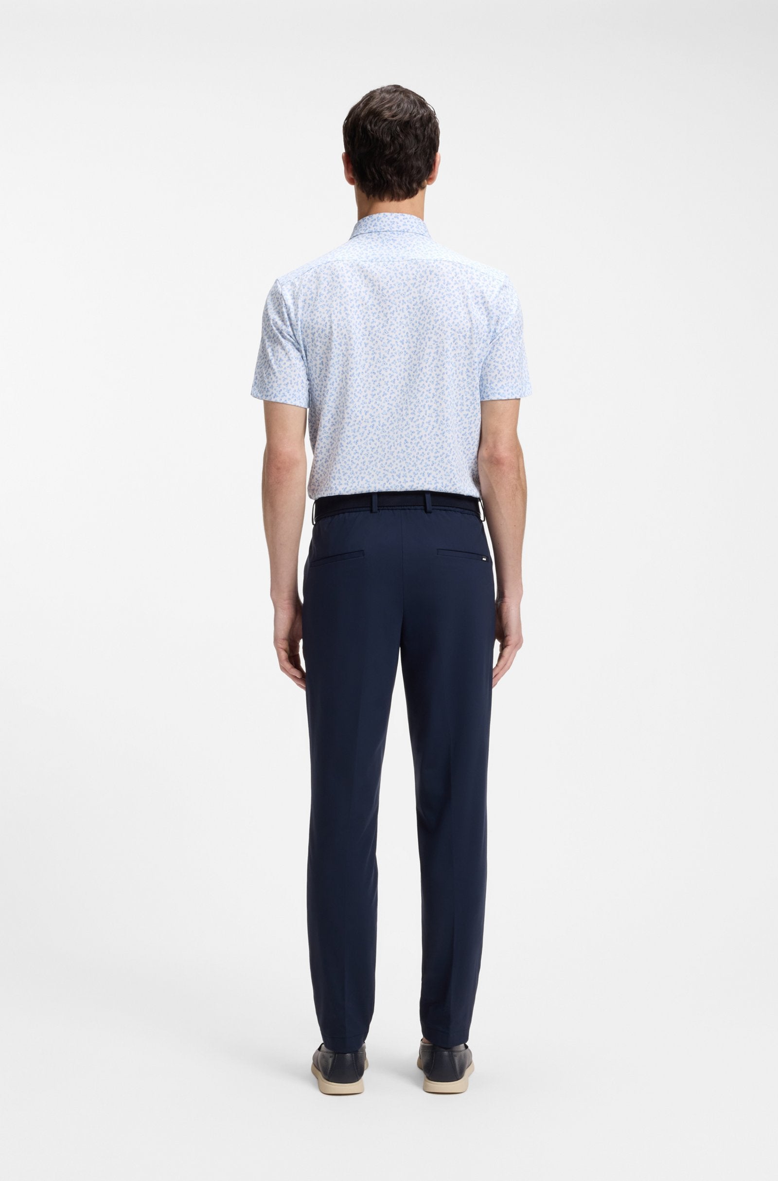 Chemise performante à manches courtes bleu