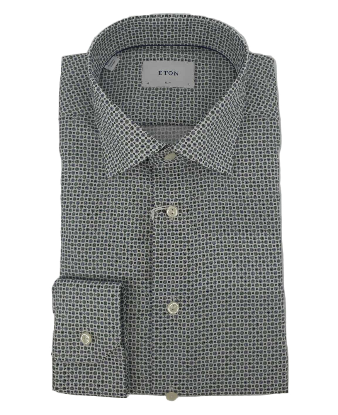 Chemise à motifs vert