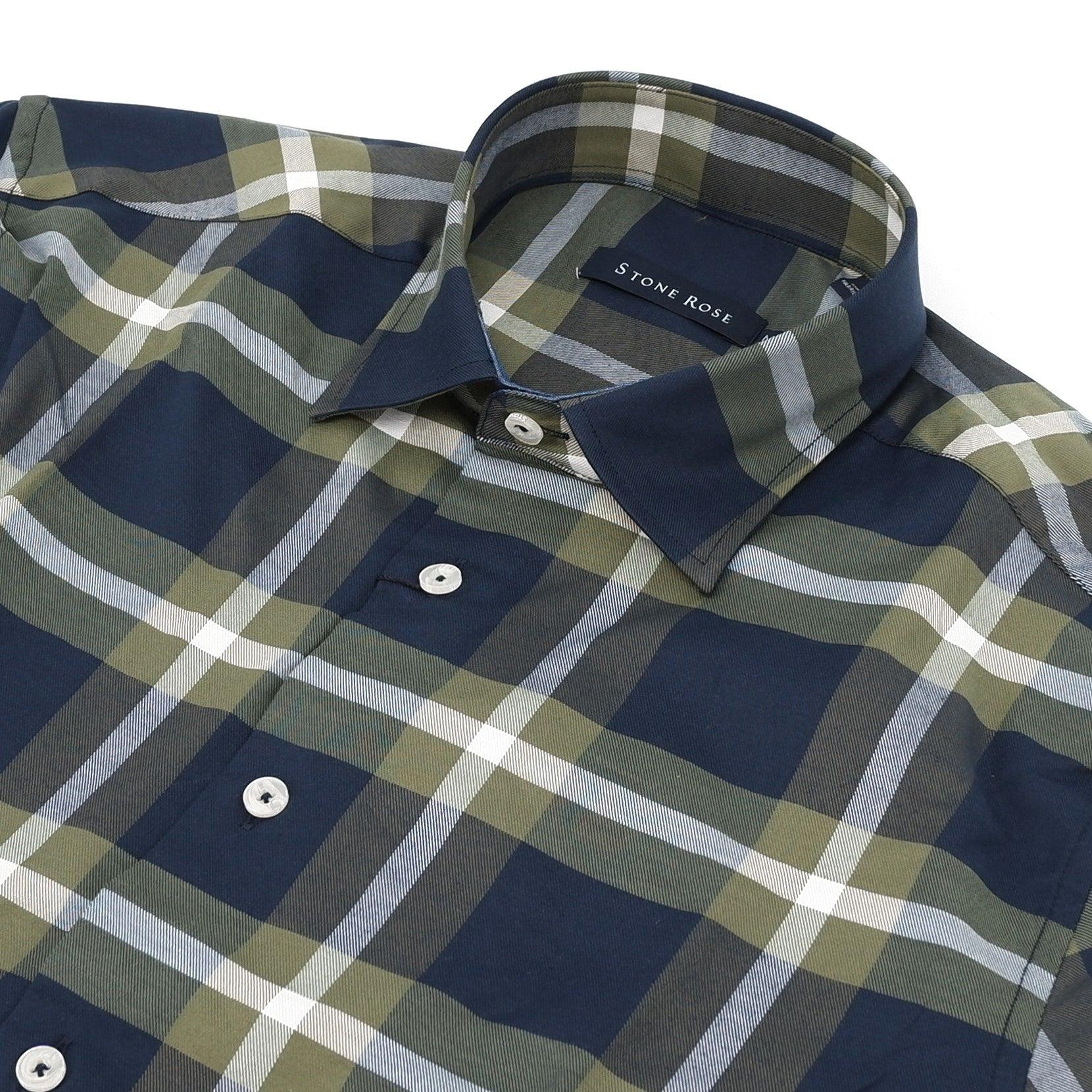Laflamme- chemise extensible tartan moderne - STONE&ROSE