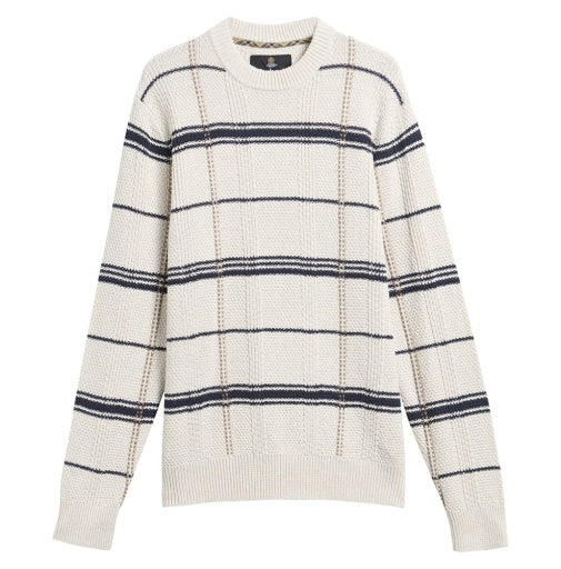 Pull en maille torsadée à col rond Fasey Tartan