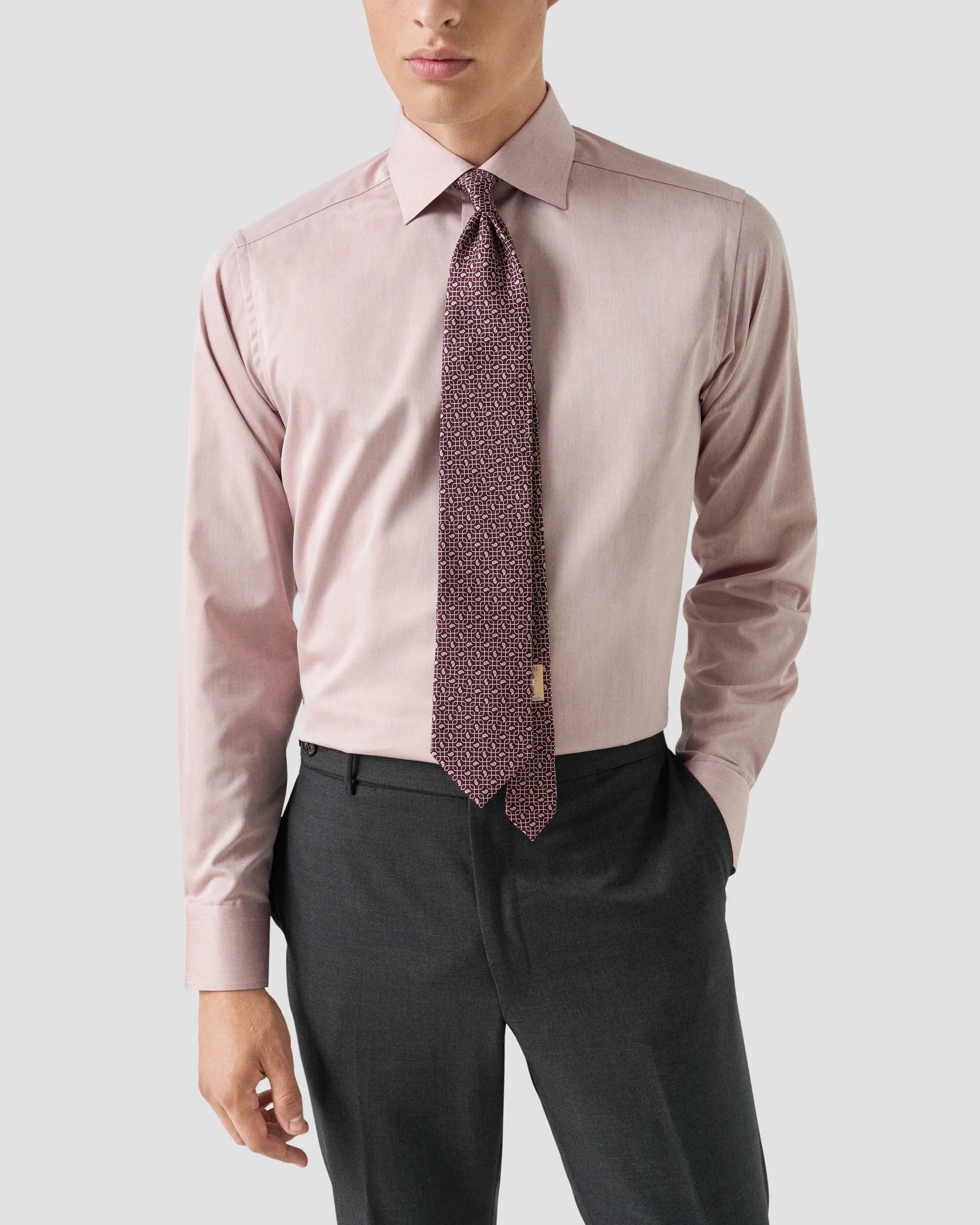 Chemise rosée unis