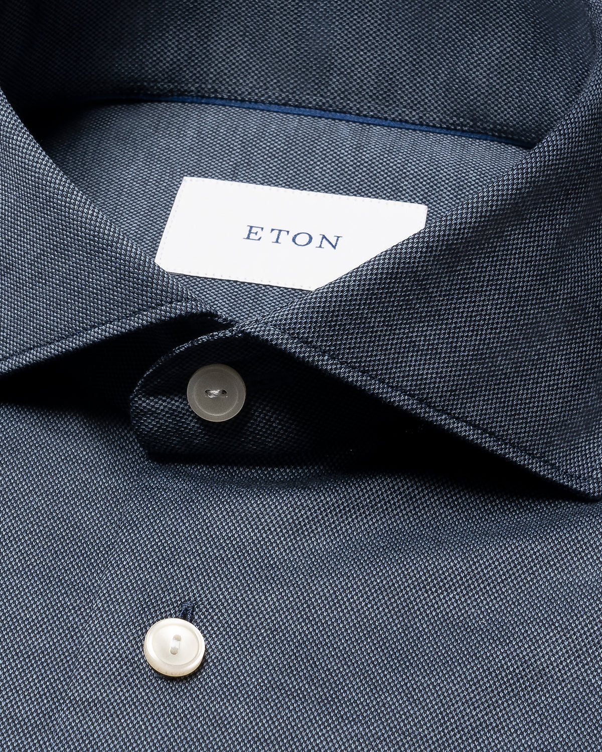 Chemise en maille jacquard Filo di Scozia bleu acier