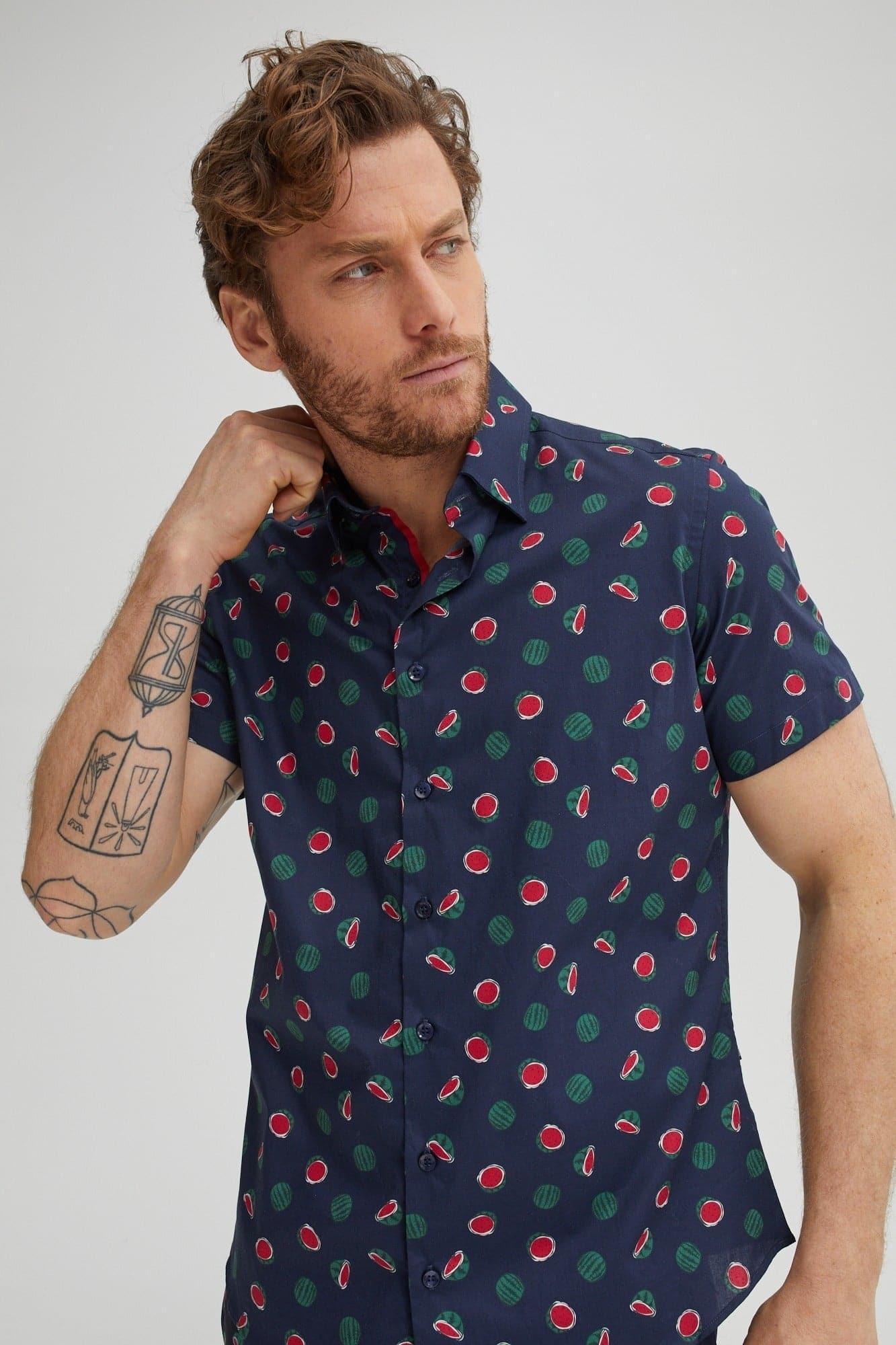 Laflamme- Chemise à manches courtes Melon d'eau - STONE&ROSE