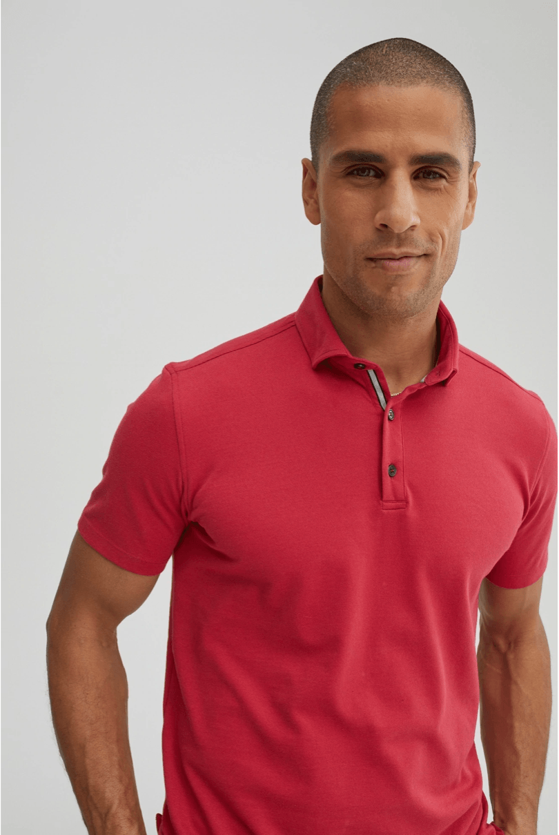 Laflamme- Polo habillé rouge - STONE&ROSE