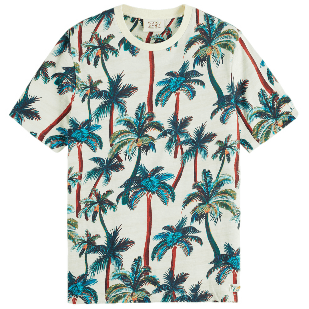 Laflamme- T-shirt à motifs palmier - SCOTCH&SODA