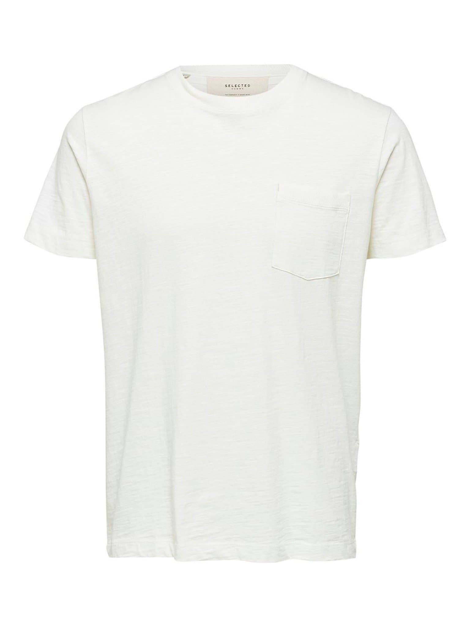 Laflamme- T-shirt blanc à poche - Selected
