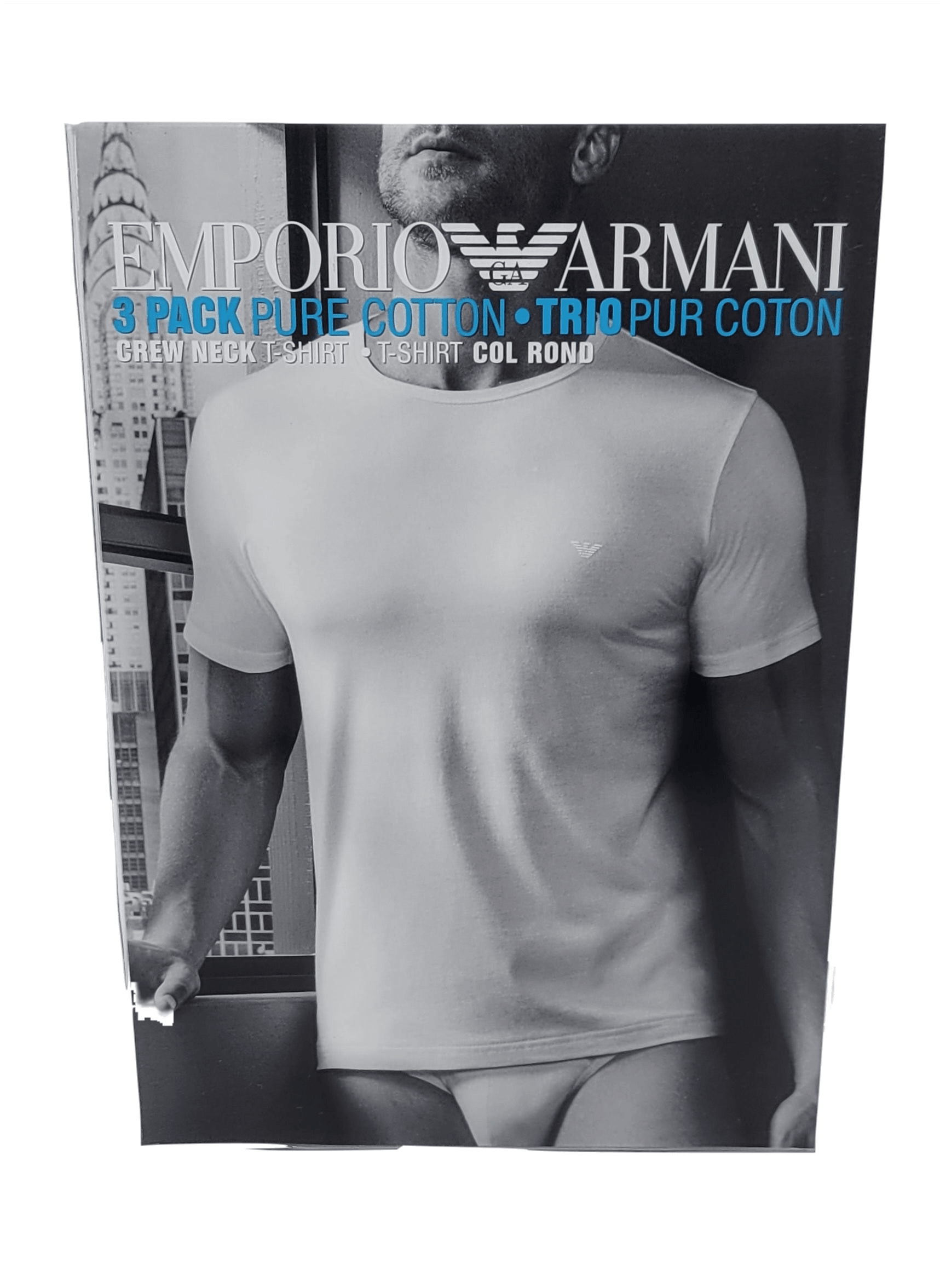 Laflamme- T-shirt blanc en ensemble de 3 - Emporio Armani
